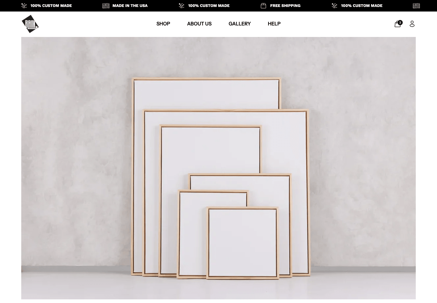 Pagina Blank Inspiration US cu toate mărimile standard pentru pânză