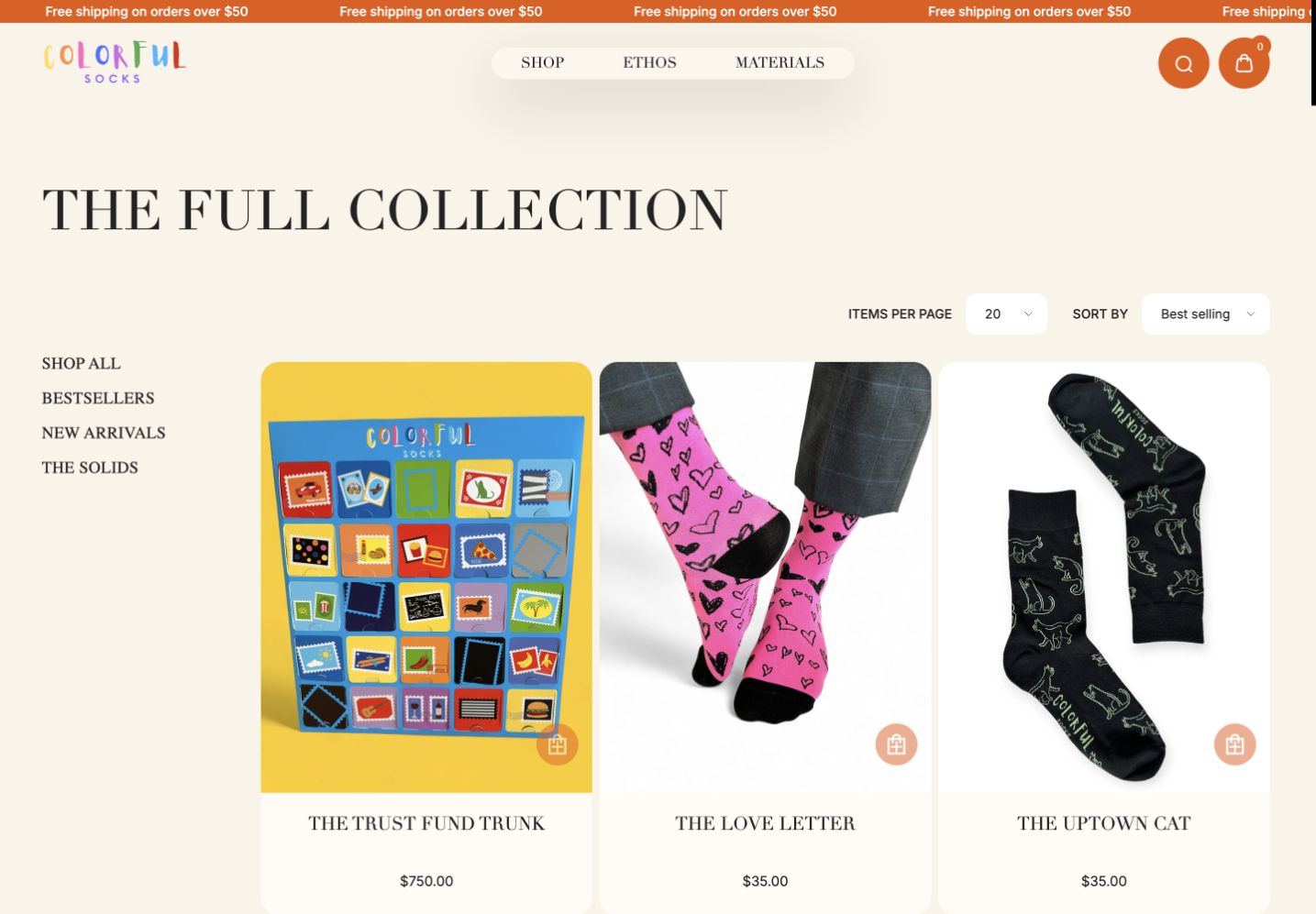Best Colorful Socks full collection product grid