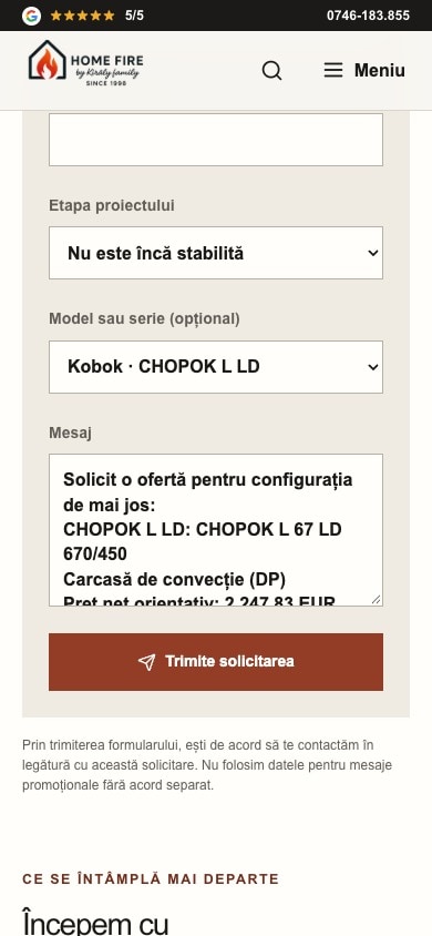 Mesajul Home Fire pe telefon păstrează modelul și accesoriul ales